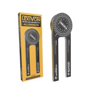 LEXIVON Aluminum Miter Saw Protractor 7 Inch Rust